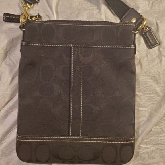 COACH  - BLACK CROSSBODY BAG - Picture 1 of 12